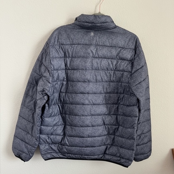 SwissTech Grey Quilted Puffer Jacket Men’s Size L Lightweight Warm Zip Up” - Picture 2 of 8